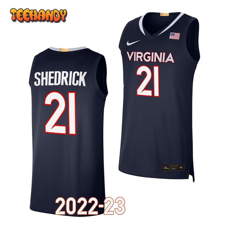 Virginia Cavaliers Kadin Shedrick 2023 Navy Replica College Basketball Jersey