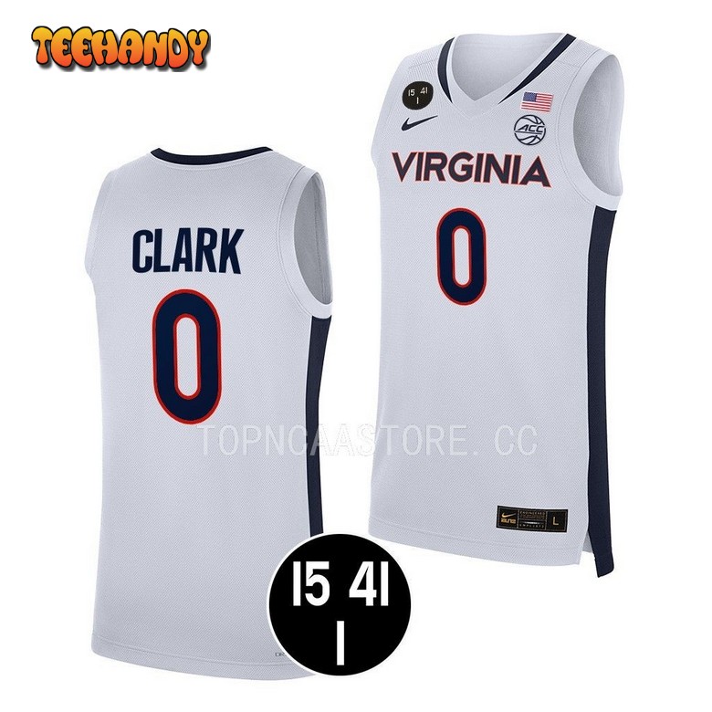 Virginia Cavaliers Kihei Clark White 2022 Main Event Champs UVA Strong Jersey