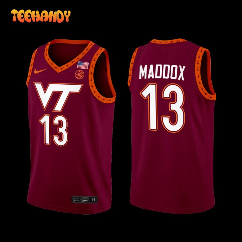 Virginia Tech Hokies Dairus Maddox Maroon Swingman Basketball Jersey