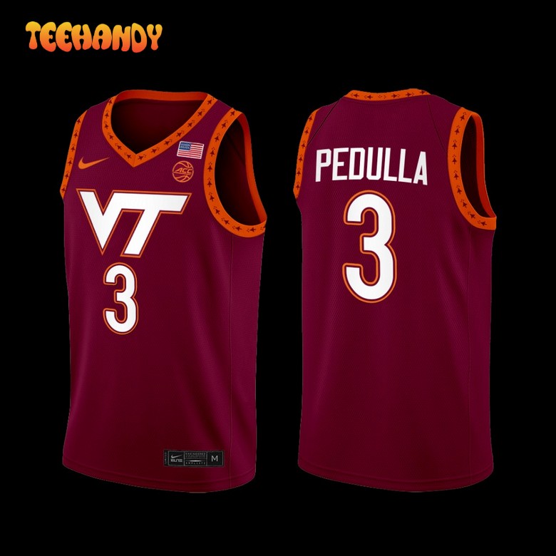 Virginia Tech Hokies Sean Pedulla Maroon Swingman Basketball Jersey