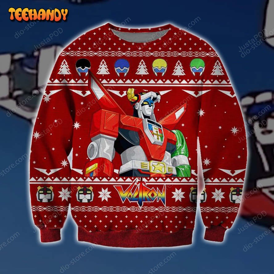 Voltron Knitting Pattern Ugly Christmas Sweater, All Over Print Sweatshirt