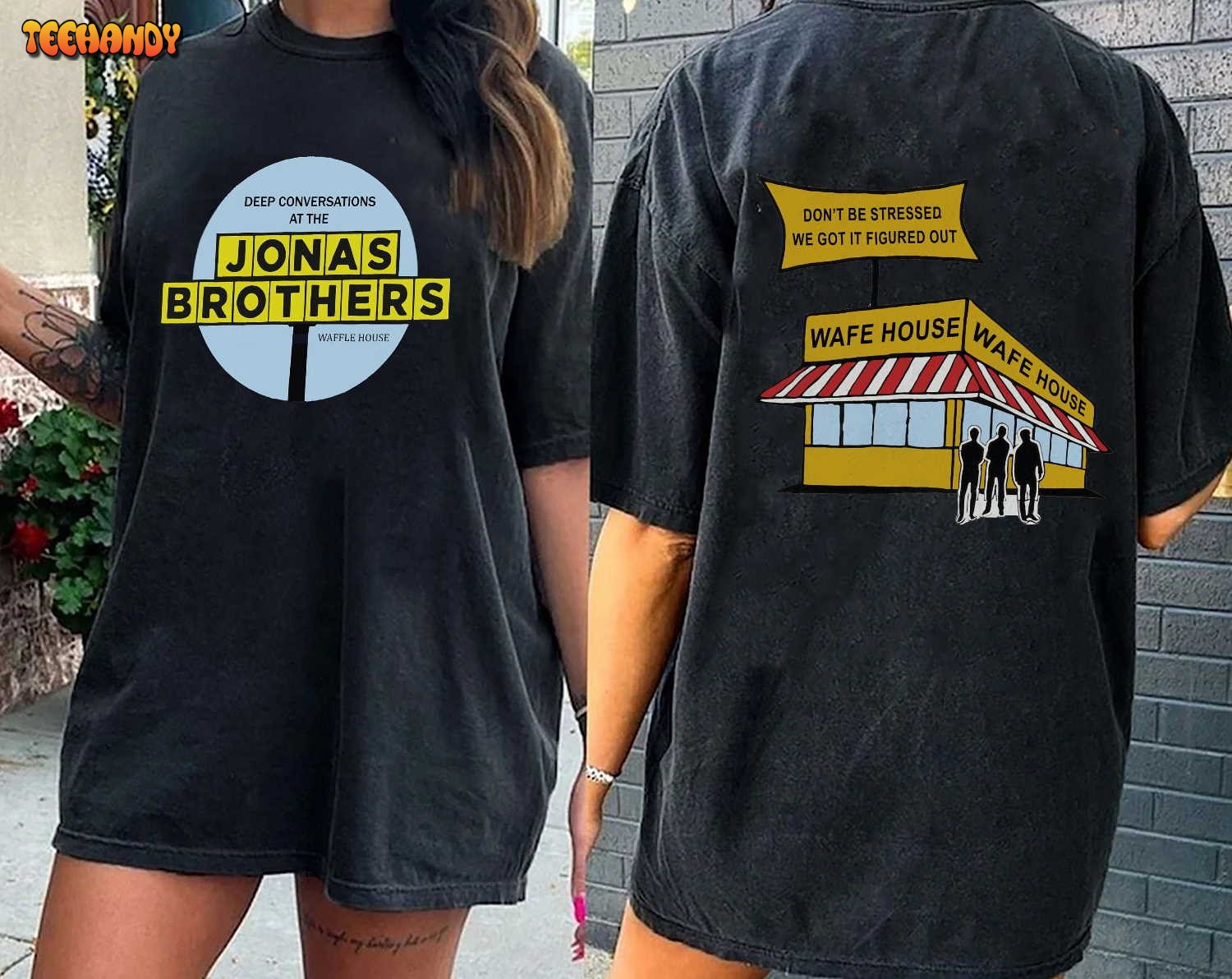 Waffle House Jonas Brothers Shirt, The Album Merch 2 Side Unisex Shirt