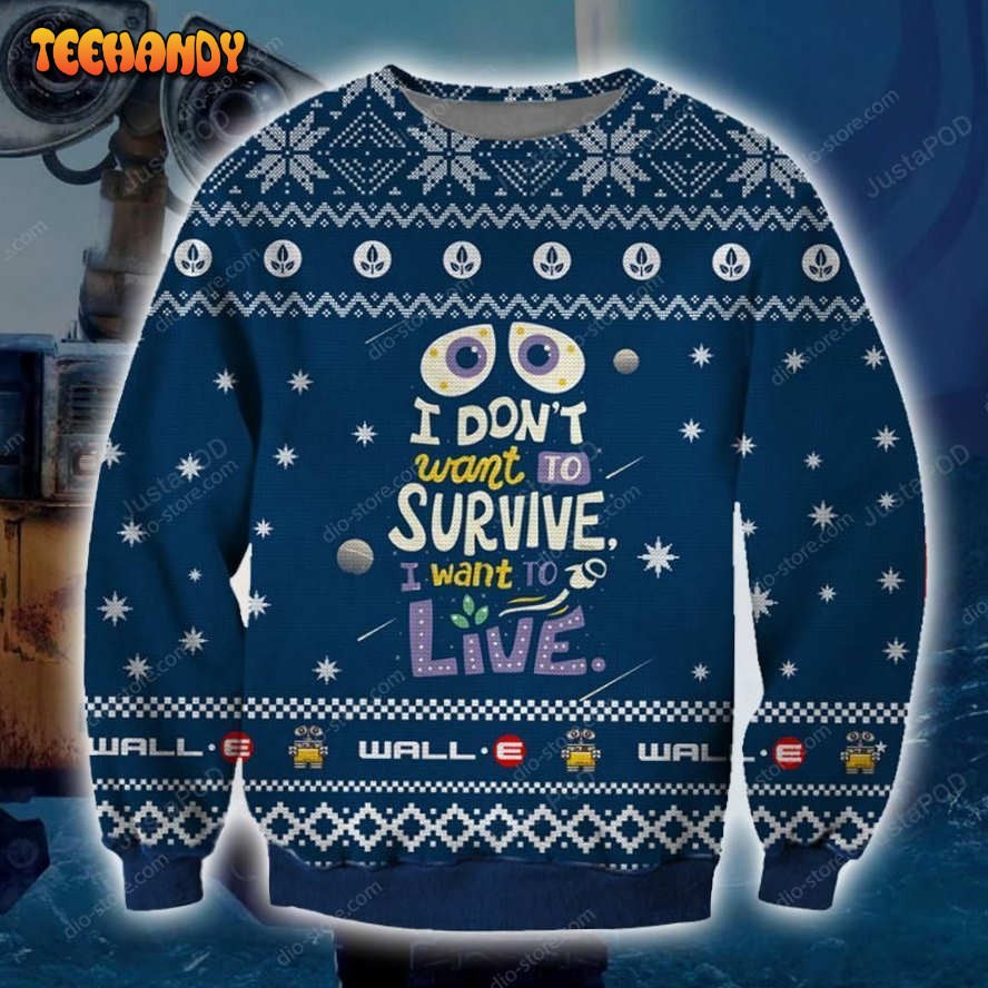 Wall-E Ugly Christmas Sweater, All Over Print Sweatshirt, Ugly Sweater