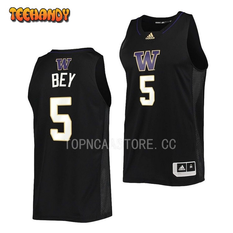 Washington Huskies Jamal Bey Black College Basketball Jersey