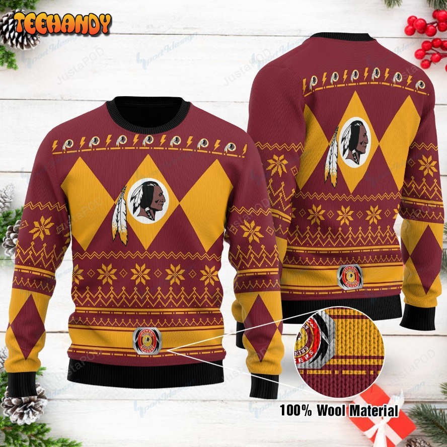 Washington Redskins Woolen Ugly Christmas Sweater, All Over Print Sweatshirt