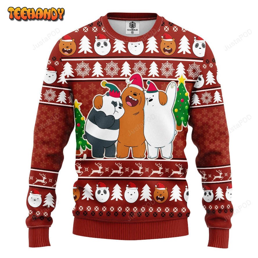 We Bare Bear Funny Ugly Christmas Sweater, Ugly Sweater, Christmas Sweaters