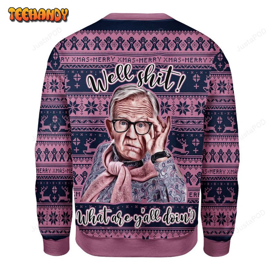 Well Shit Ugly Christmas Sweater, All Over Print Sweatshirt, Ugly Sweater