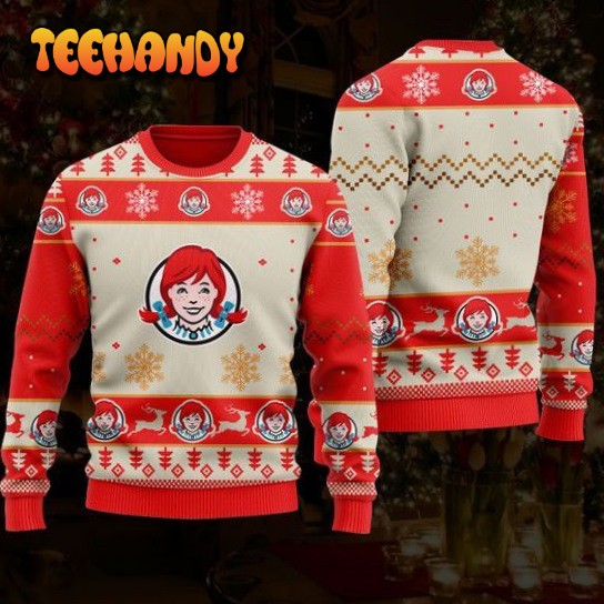 Wendys Ugly Christmas Sweater, All Over Print Sweatshirt, Ugly Sweater