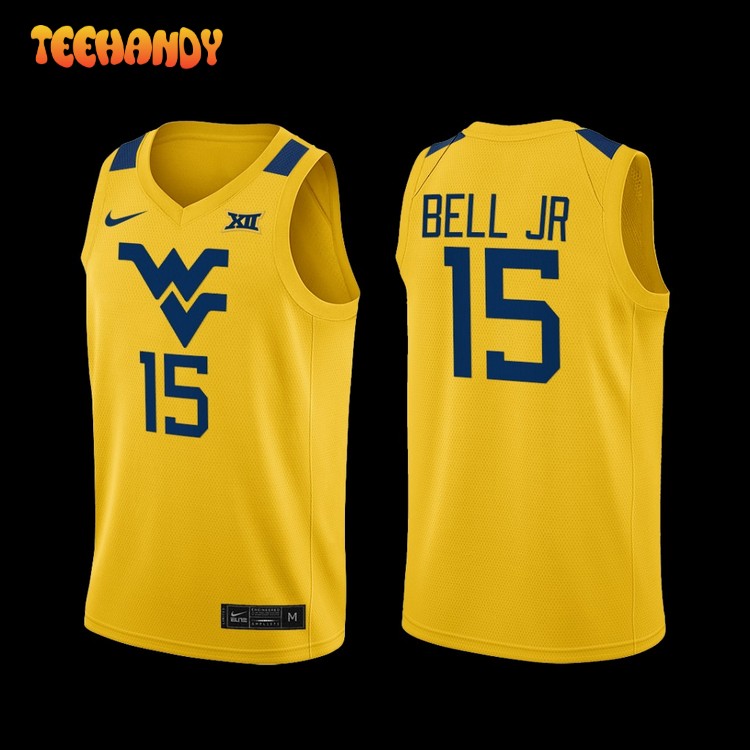West Virginia Mountaineers Jimmy Bell Jr. Gold Alternate Basketball Jersey