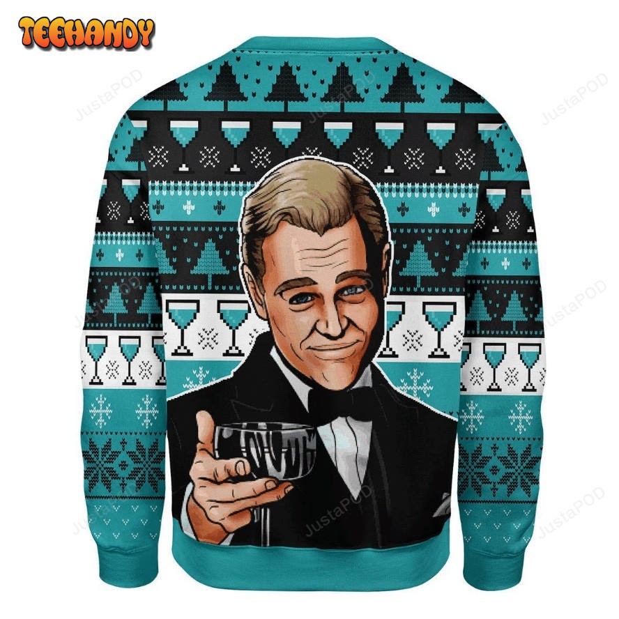 Wine Glass Ugly Christmas Sweater, All Over Print Sweatshirt, Ugly Sweater