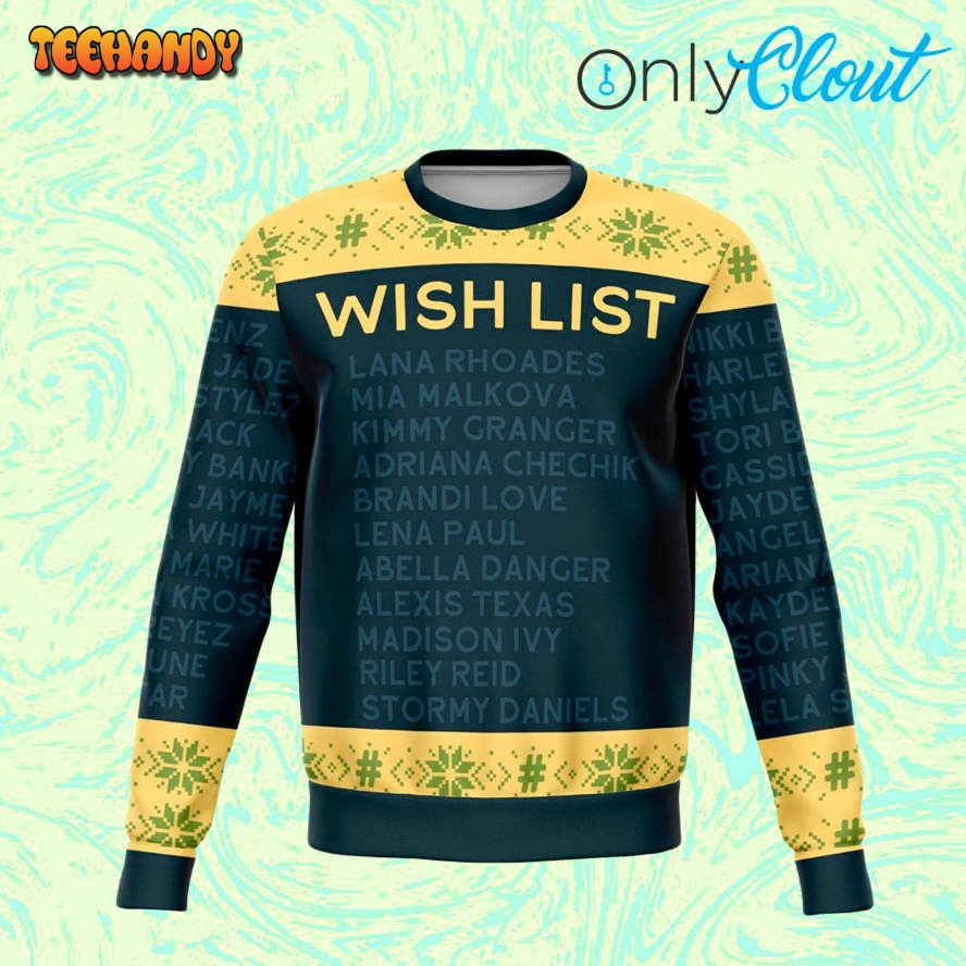 Wish List funny Ugly Christmas Sweater, Ugly Sweater, Christmas Sweaters