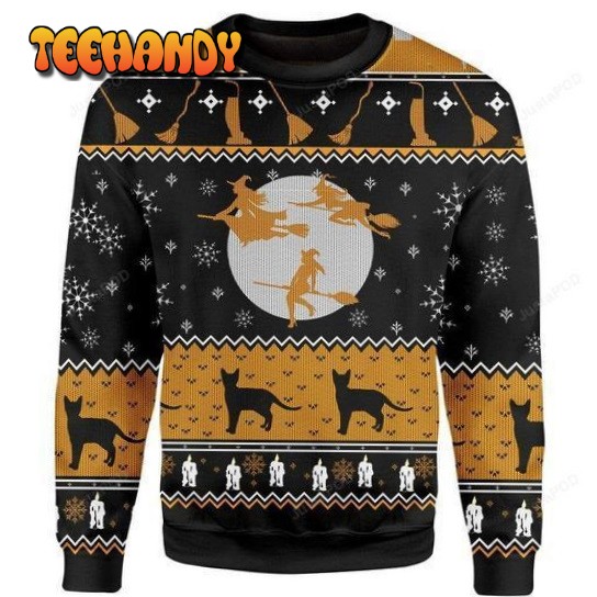 Witch Ugly Christmas Sweater, All Over Print Sweatshirt, Ugly Sweater