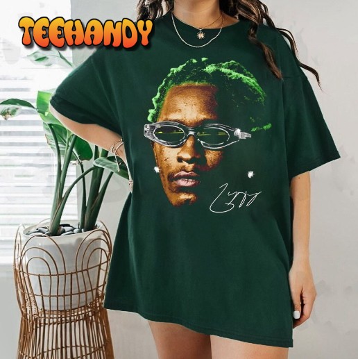 Young Thug Vintage T-SHIRT, Cool Green Hair Graphic Shirt, Sweashirt