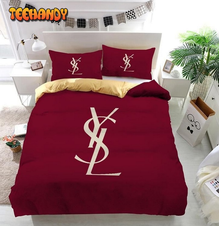 Ysl Logo Yves Saint Laurent Custom 2 Style Bedding Set