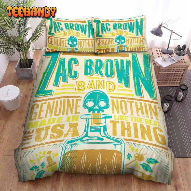 Zac Brown Band 2017 Concert Poster Spread Comforter Bedding Sets