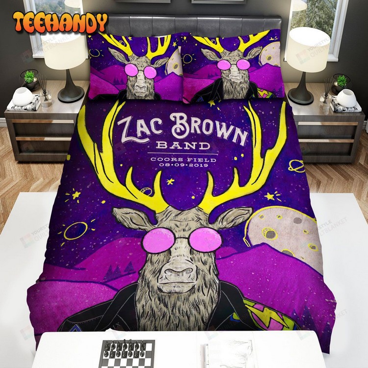 Zac Brown Band Coors Field Concert Poster Comforter Bedding Sets