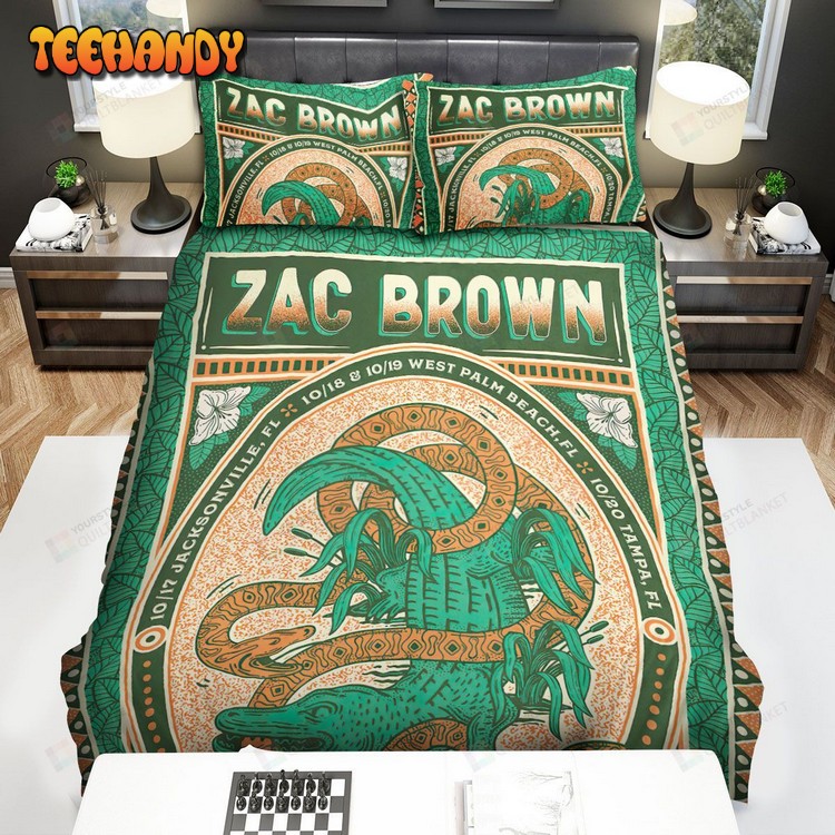 Zac Brown Band The Owl Tour Poster Comforter Duvet Cover Bedding Sets