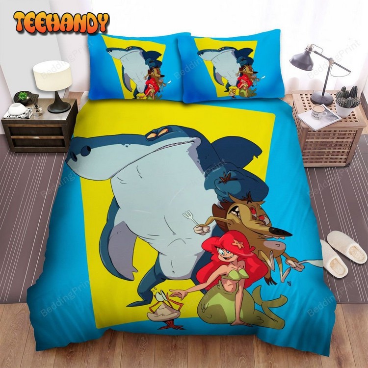 Zig And Sharko Sharko Protects Marina Spread Duvet Cover Bedding Sets