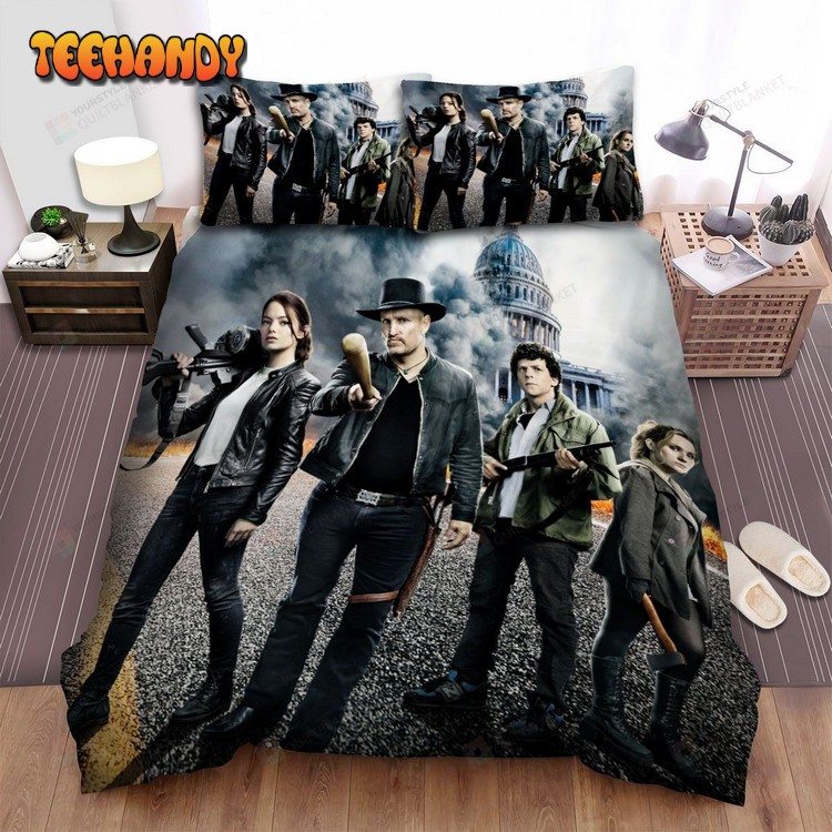 Zombieland Double Tap Movie Poster Iii Spread Comforter Bedding Sets
