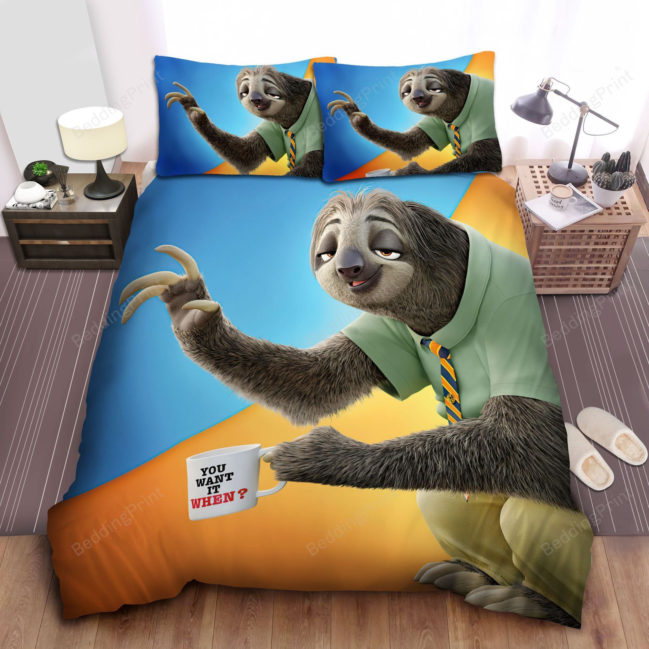 Zootopia Flash The Sloth Bed Sheets Duvet Cover Bedding Sets