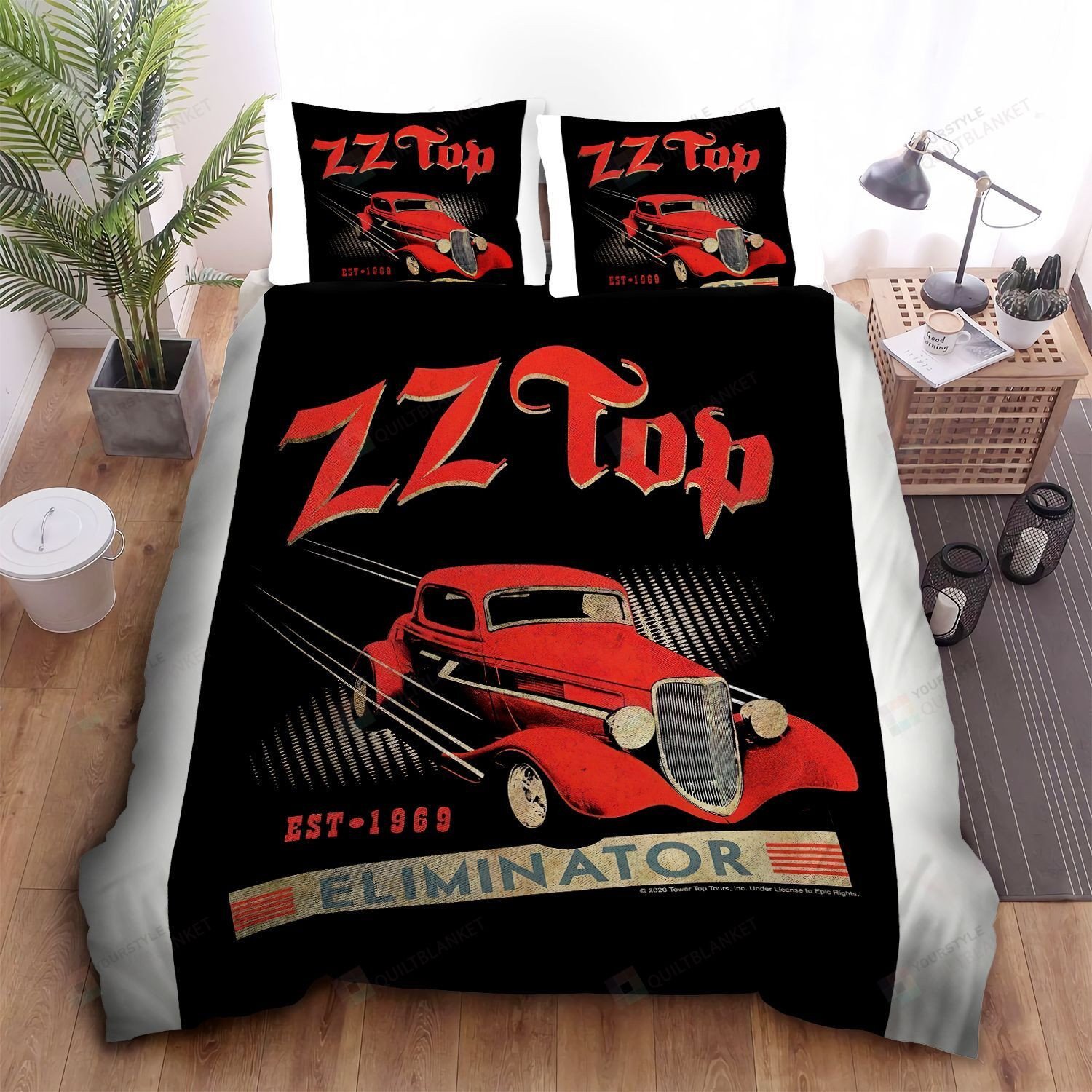 Zz Top, Eliminator Car Poster Spread Duvet Cover Bedding Sets