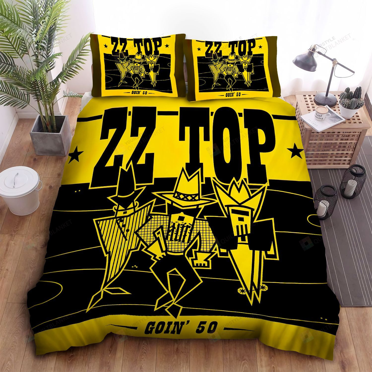 Zz Top, Going 50 Poster Bed Sheets Spread Duvet Cover Bedding Sets