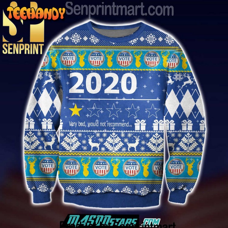 2020 Very Bad Would Not Recommend All Over Printed Christmas Sweater