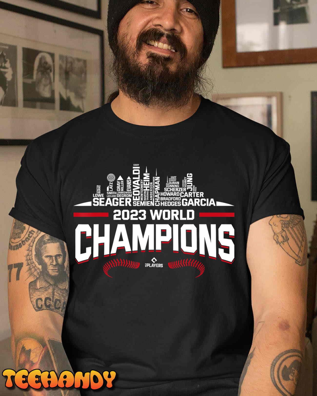 2023 World Champions Adolis Garcia Texas MLBPA T-Shirt Sweatshirt