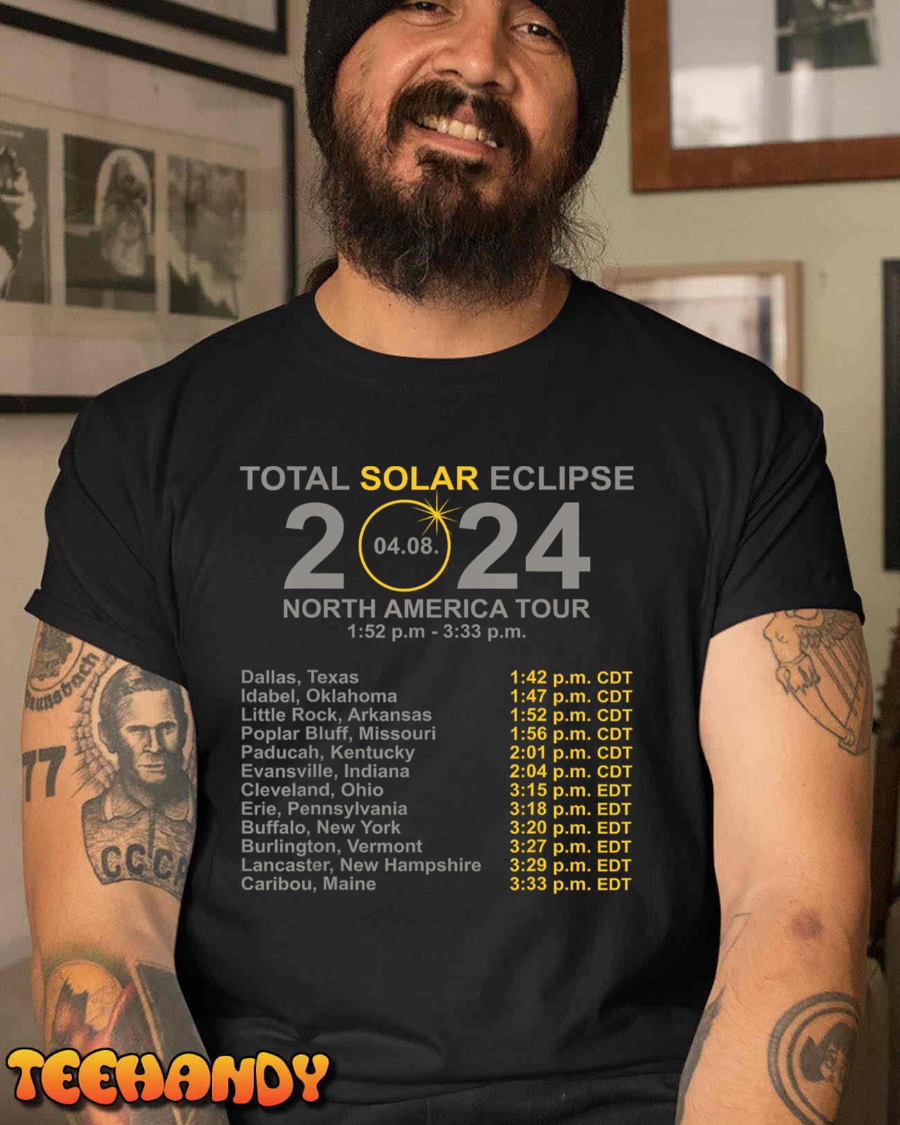 2024 Total Solar Eclipse April 8 Path Of The Eclipse T-Shirt