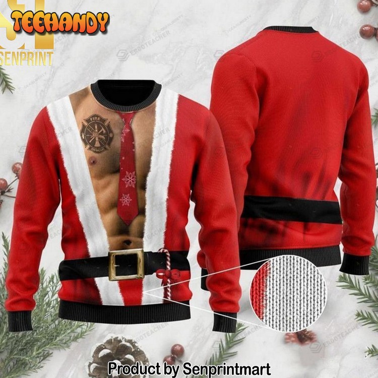 3 Packs Body With Firefighter Tattoos For Christmas Gifts Ugly Sweater