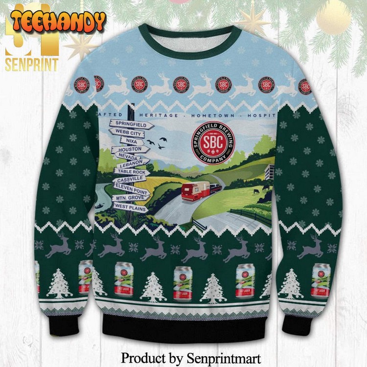 417 Lager Beer Way To Springfield Brewing Company Knitted Ugly Sweater