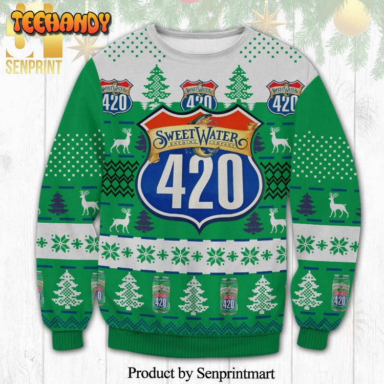 420 Extra Pale Ale Beer SweetWater Brewing Company Knitted Ugly Sweater