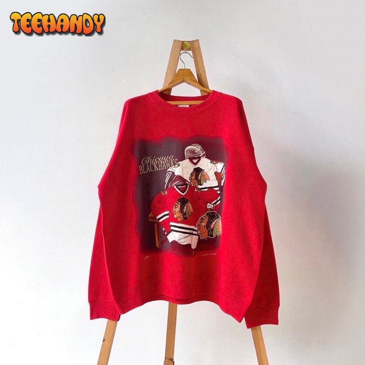 90s Chicago Blackhawks NHL T Shirt Sweatshirt