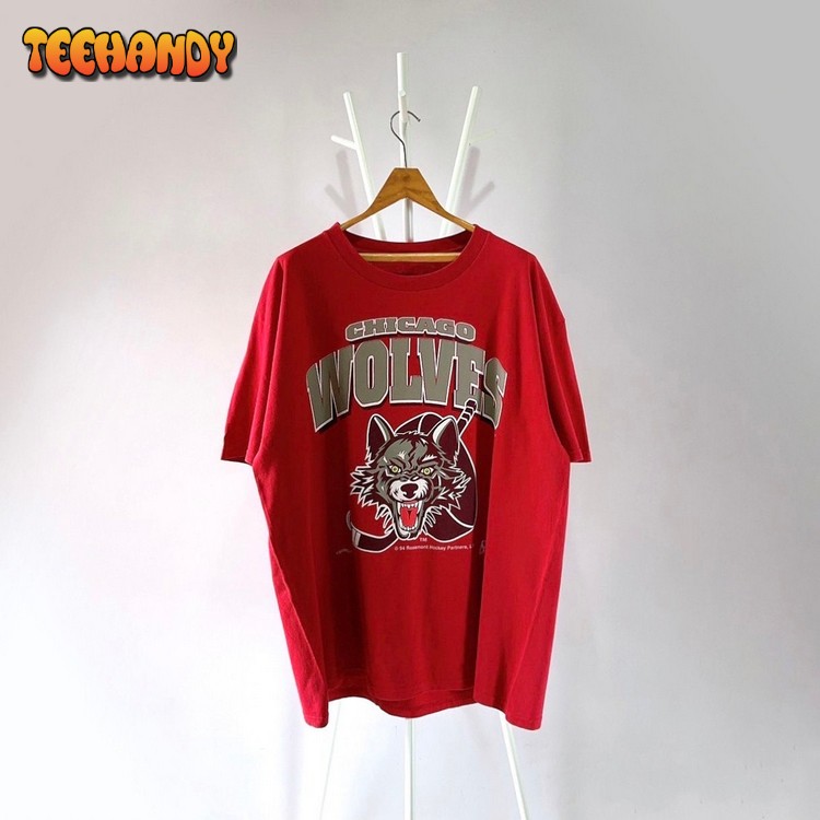 90s Chicago Wolves AHL Hockey T Shirt Sweatshirt