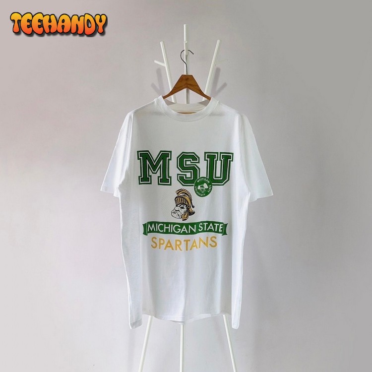 90s Michigan State University MSU Spartans T Shirt Sweatshirt