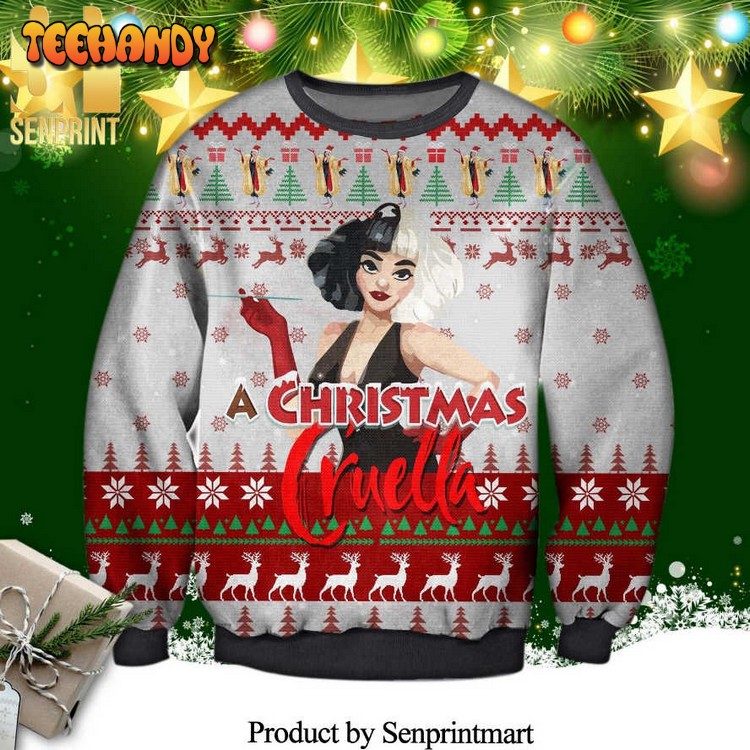 A Christmas Cruella Knitted Ugly Christmas Sweater