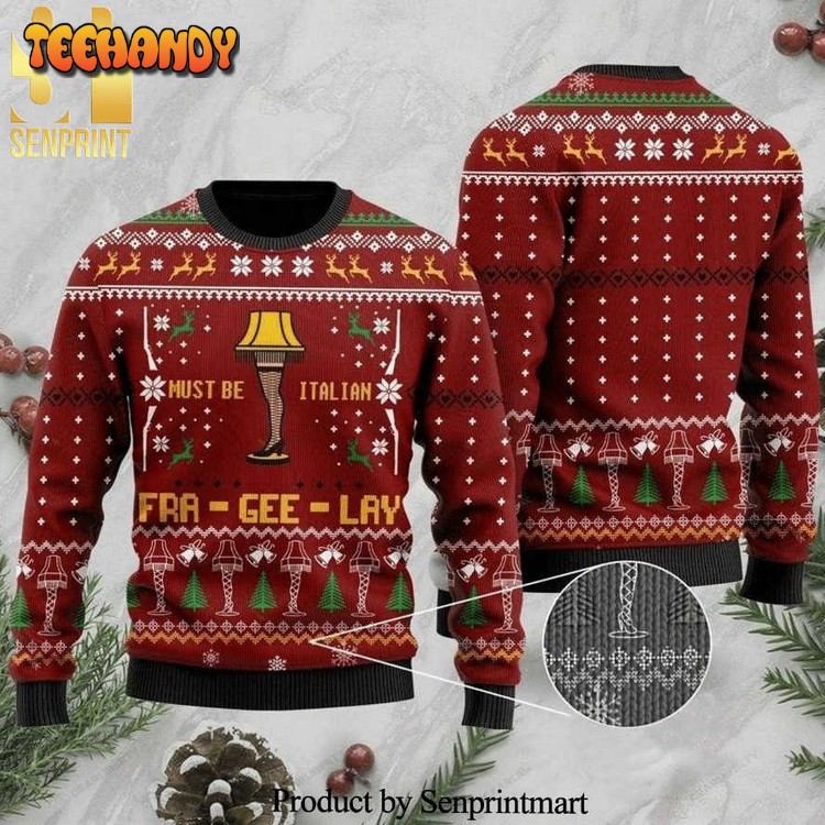 A Christmas Story Must Be Italian Fra-gee-lay Knitted Ugly Sweater