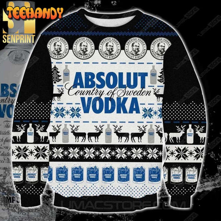 Absolut Vodka Knitted Ugly Christmas Sweater