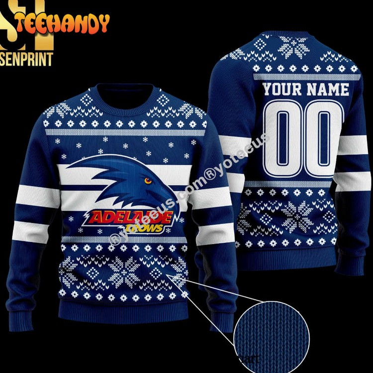 Adelaide Crows Ugly Xmas Wool Knitted Sweater