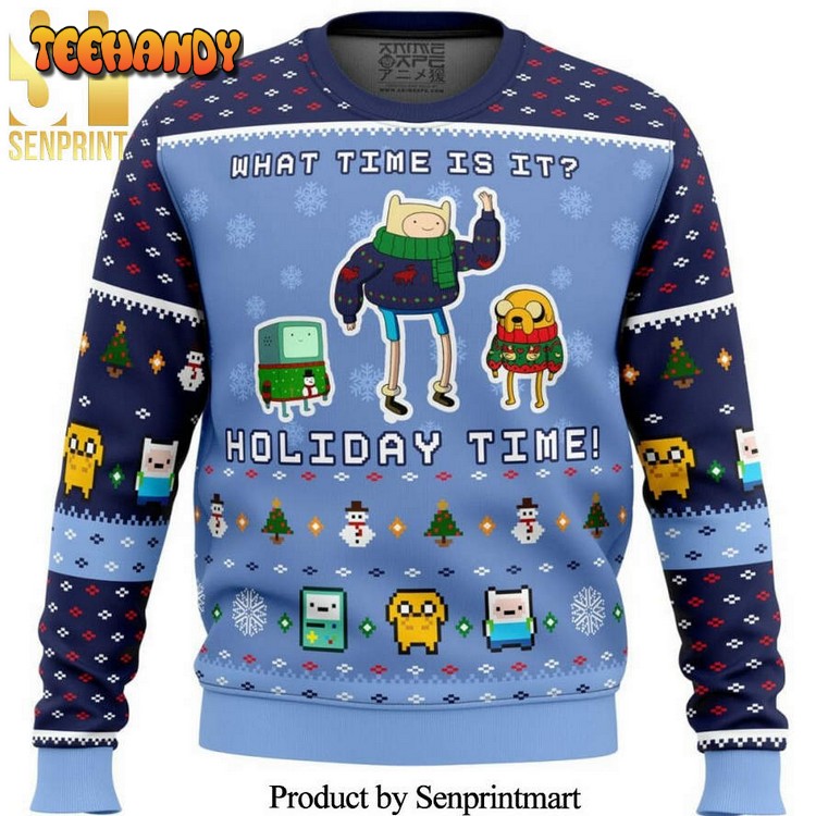 Adventure Time Christmas Time Knitted Ugly Sweater