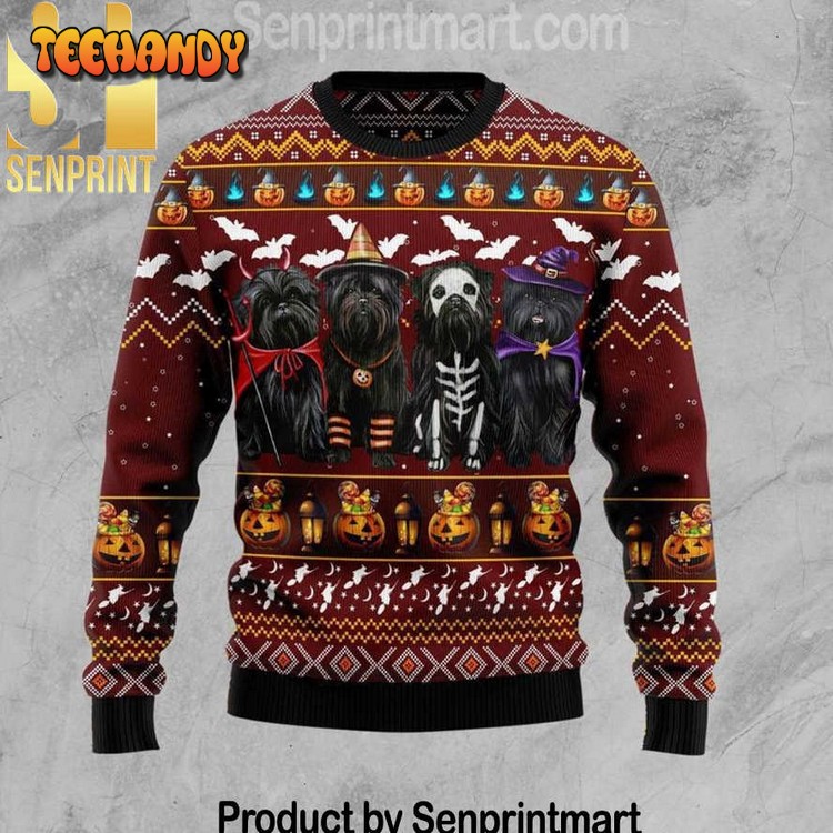 Affenpinscher Dog Halloween All Over Printed Sweater