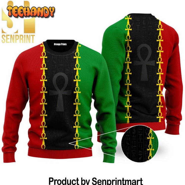 African 3D Holiday Knit Sweater