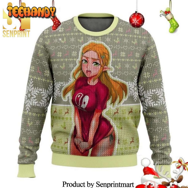 Ahegao Princess The Legend Of Zelda Knitted Ugly Sweater