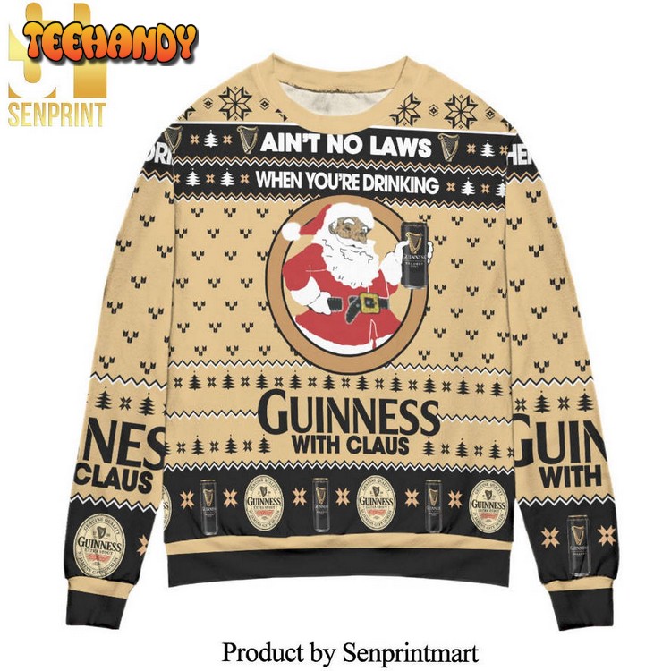 Ain’t No Laws When You’re Drinking Guinness Ugly Christmas Sweater