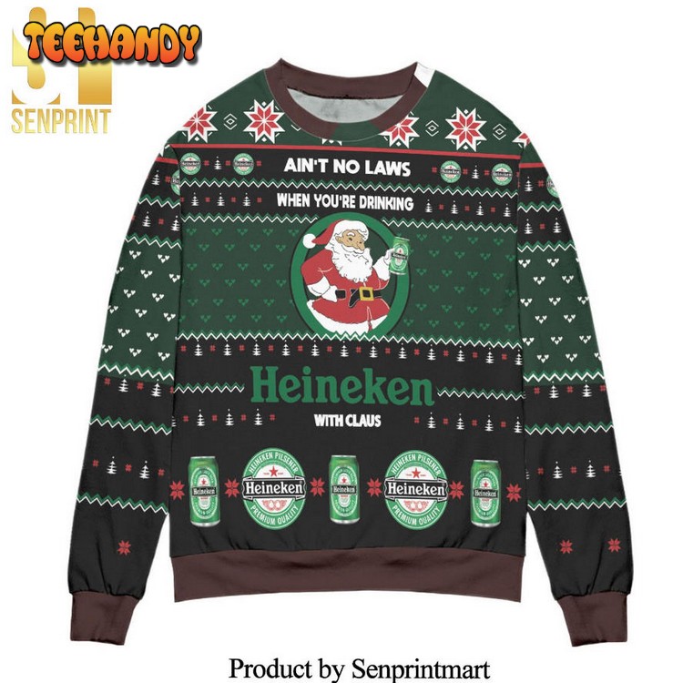 Ain’t No Laws When You’re Drinking Heineken Ugly Christmas Sweater