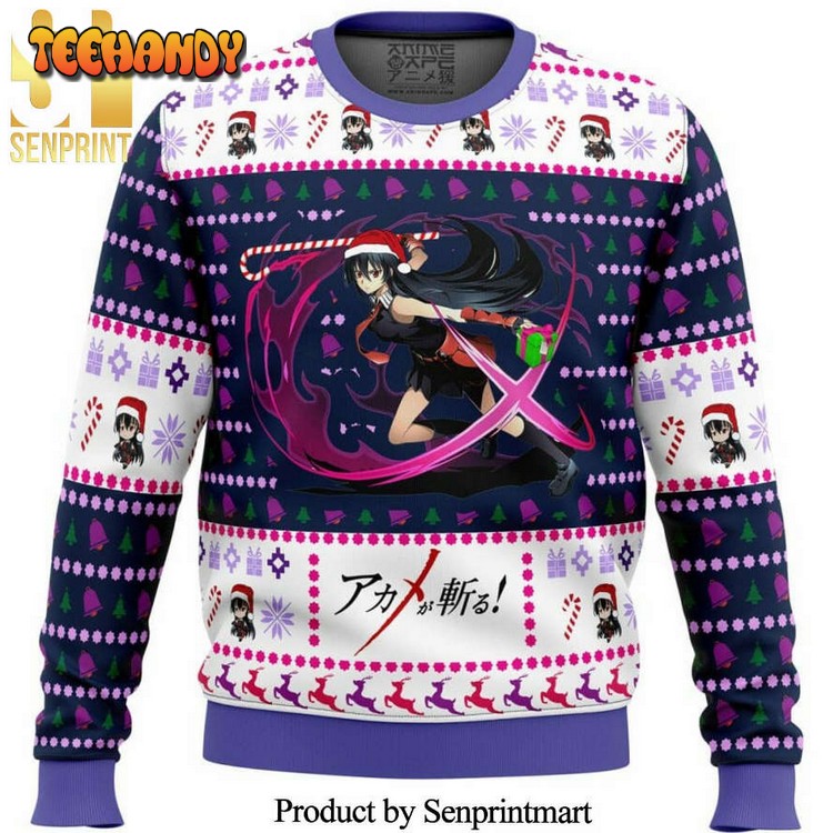 Akame Ga Kill Akame Christmas Attack Knitted Ugly Sweater