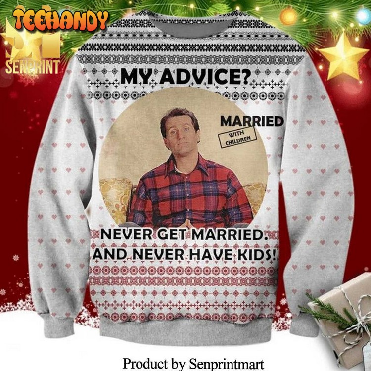 Al Bundy Married With Children Knitted Ugly Christmas Sweater