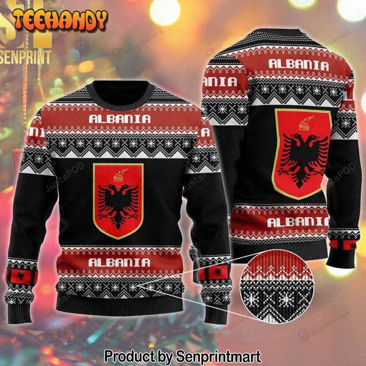 Albania Ugly Christmas Holiday Sweater