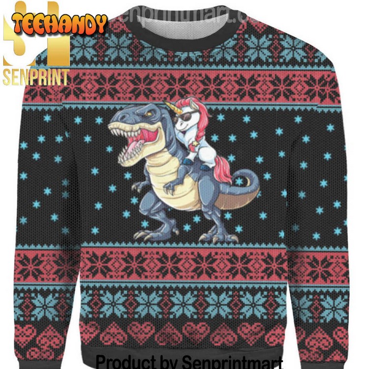 All I Want For Christmas Is A Unicorn Pattern Knit Sweater