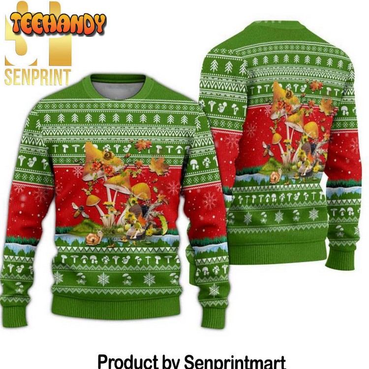 Amazing Mushroom Ugly Christmas Yall Xmas Time Ugly Sweater